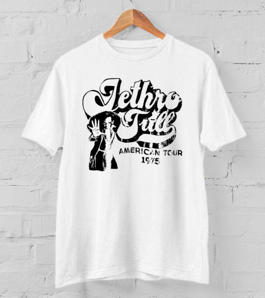 Jethro Tull Ian Anderson American Tour 1975 Vintage Rock Band T-Shirt