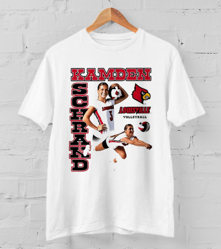 Kamden Schrand Louisville Cardinals Volleyball NCAA Sports Team Player Action T-Shirt
