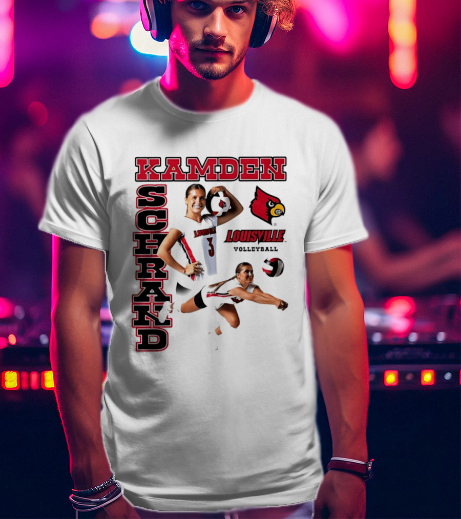 Kamden Schrand Louisville Cardinals Volleyball NCAA Sports Team Player Action T-Shirt