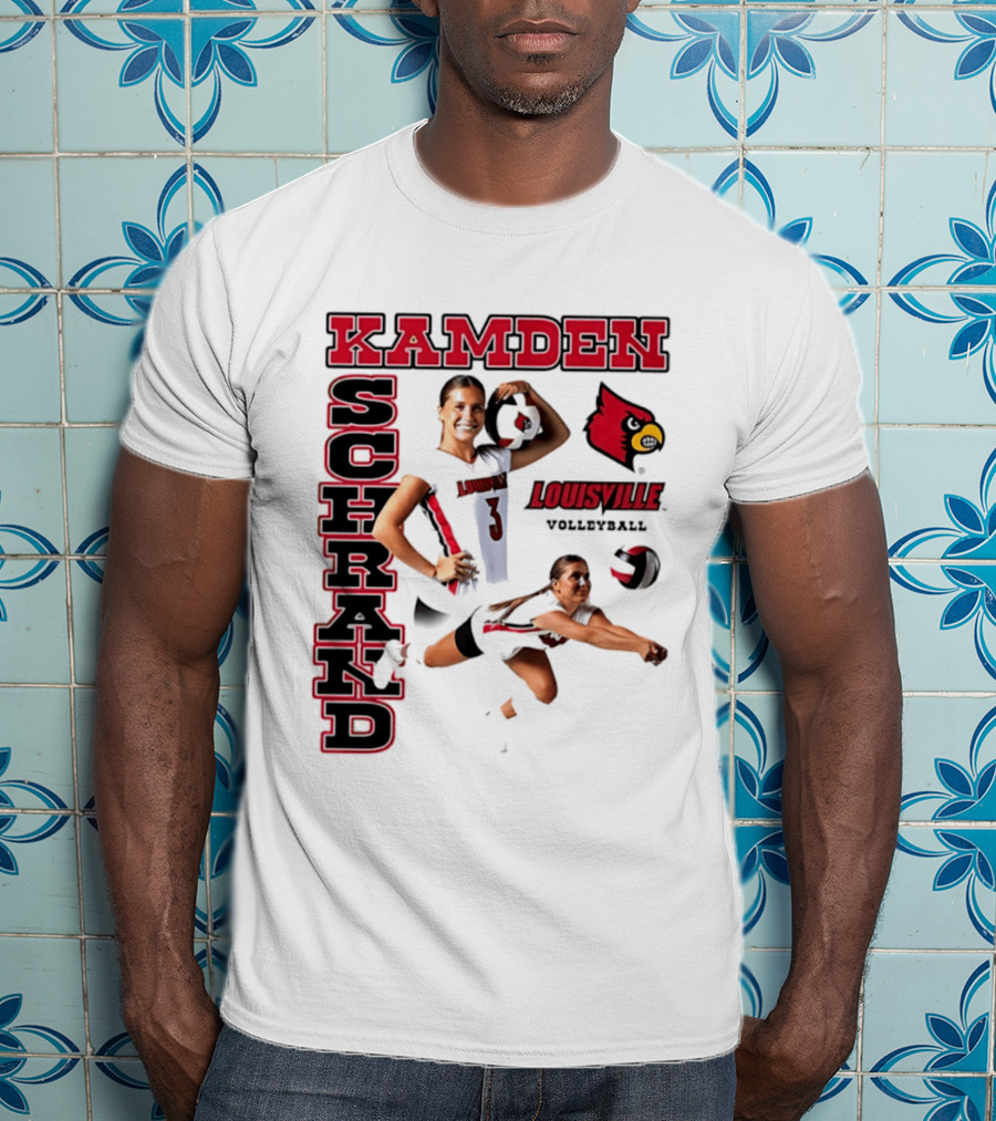 Kamden Schrand Louisville Cardinals Volleyball NCAA Sports Team Player Action T-Shirt