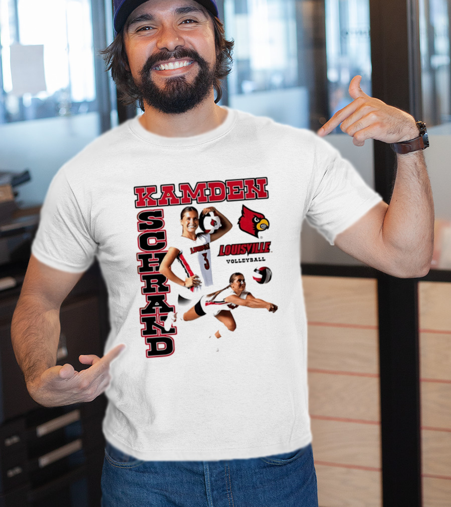 Kamden Schrand Louisville Cardinals Volleyball NCAA Sports Team Player Action T-Shirt