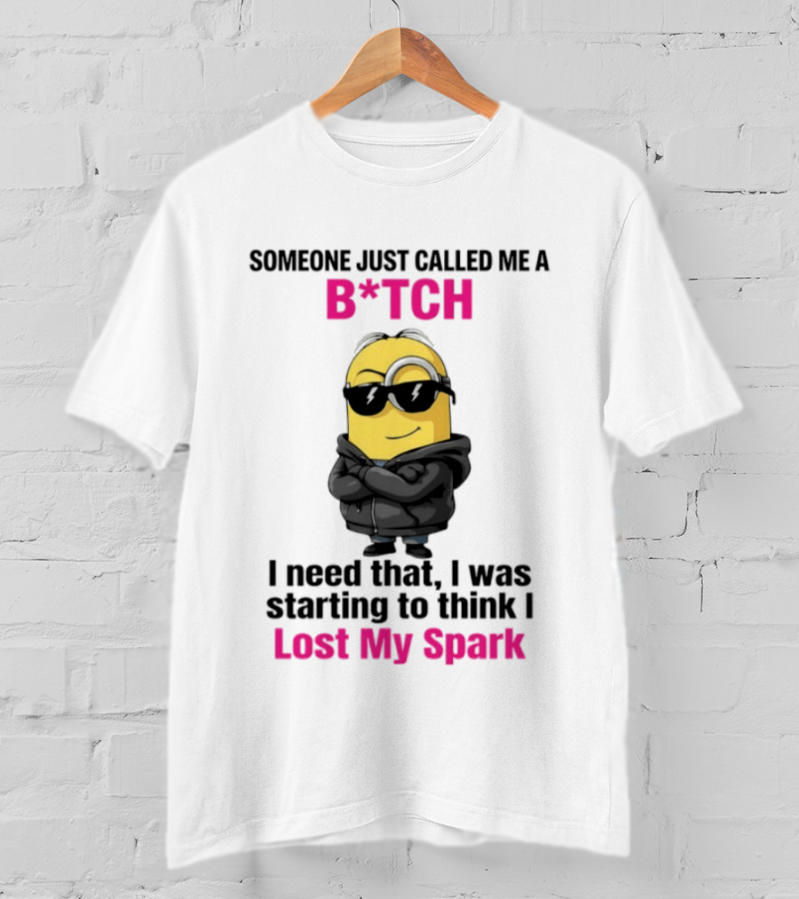 Minions Someone Just Called Me B*tch I Need That I Was Starting To Think I Lost My Spark T-Shirt