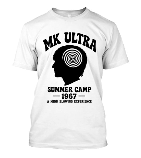 MK Ultra Summer Camp 1967 A Mind Blowing Experience Silhouette Spiral T-Shirt