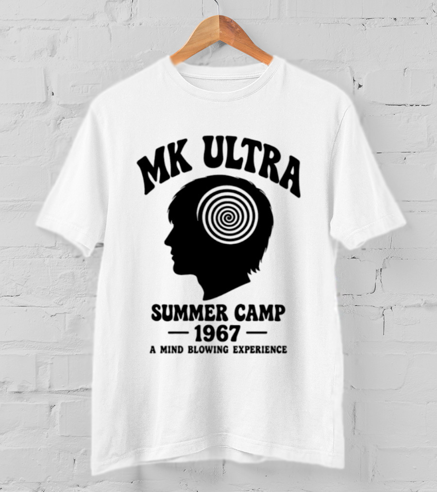 MK Ultra Summer Camp 1967 A Mind Blowing Experience Silhouette Spiral T-Shirt