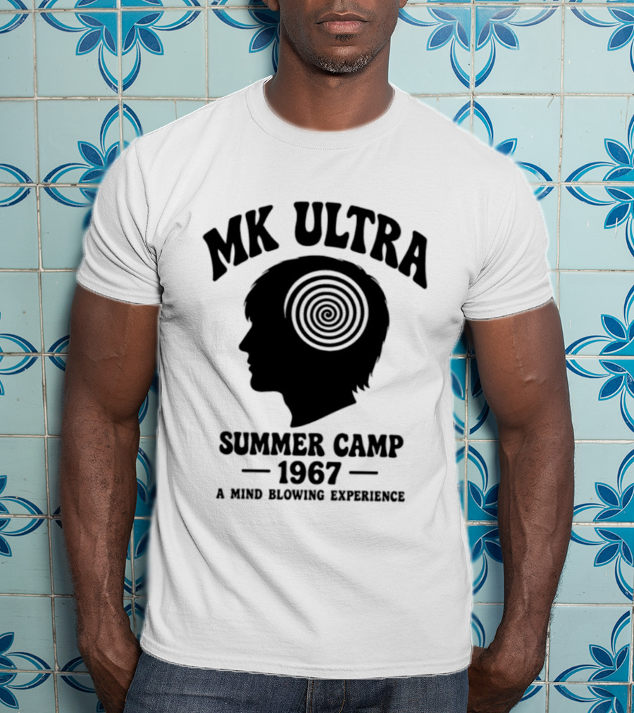 MK Ultra Summer Camp 1967 A Mind Blowing Experience Silhouette Spiral T-Shirt