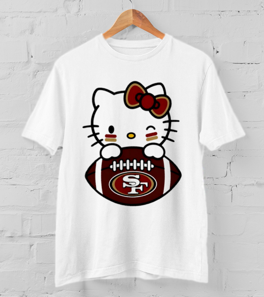 San Francisco 49ers Hello Kitty Collaboration Football 2026 Season T-Shirt