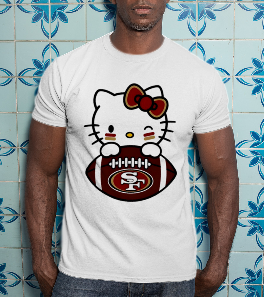 San Francisco 49ers Hello Kitty Collaboration Football 2026 Season T-Shirt