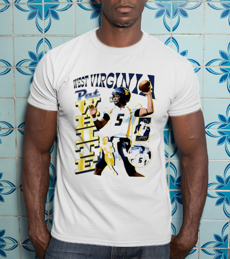 West Virginia Pat White NCAA Football Player Number 5 T-Shirt