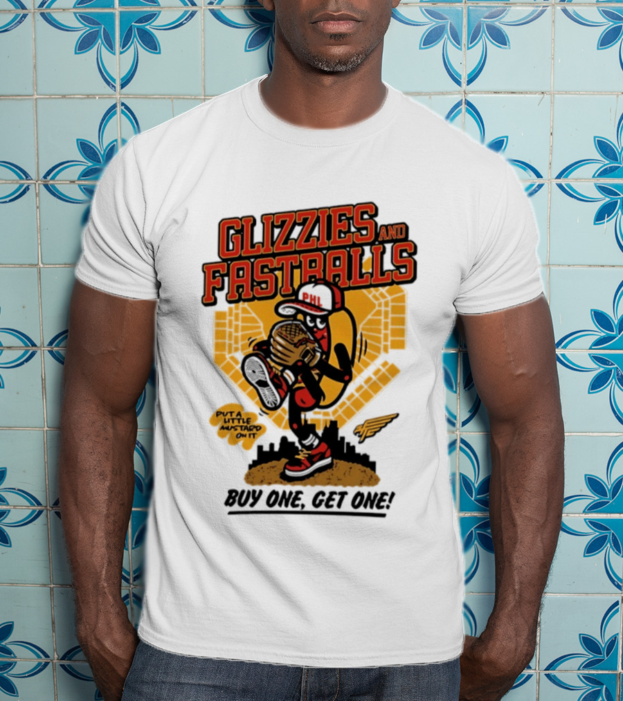 Glizzies And Fastballs Philly Baseball Buy One Get One T-Shirt