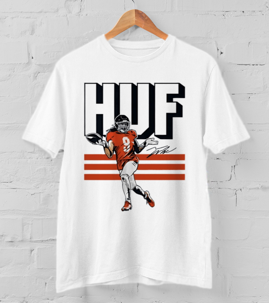 Talanoa Hufanga HUF Football Number 9 Denver Broncos T-Shirt