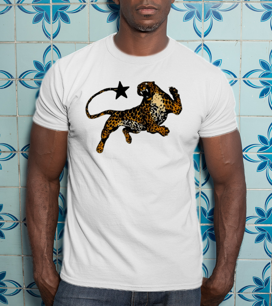 Leopard Star Wild Cat Fierce Roar T-Shirt
