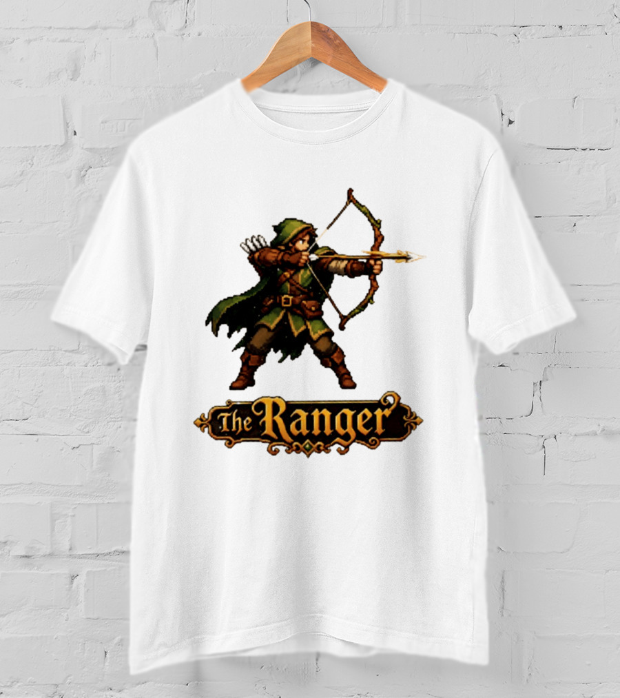 The Ranger Pixel Fantasy Archer RPG Adventure Gaming T-Shirt