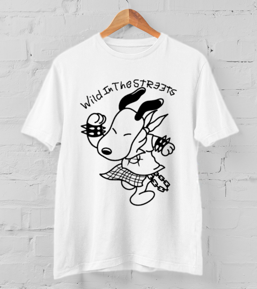 Wild In The Streets Snoopy Punk Rock Peanuts T-Shirt