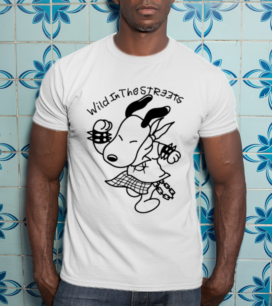 Wild In The Streets Snoopy Punk Rock Peanuts T-Shirt