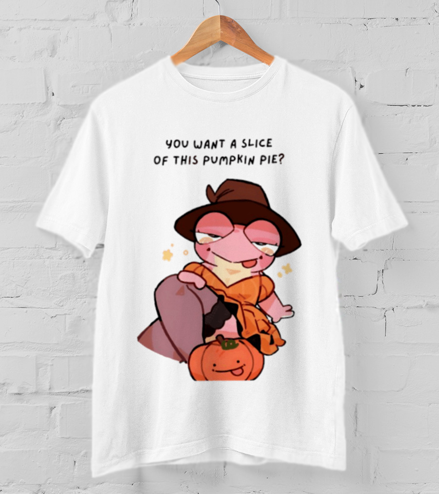 You Want A Slice Of This Pumpkin Pie Frog In Witch Hat With Pumpkin T-Shirt