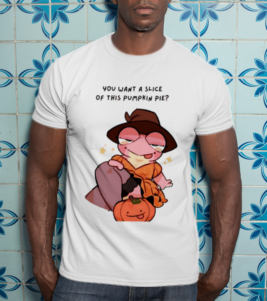 You Want A Slice Of This Pumpkin Pie Frog In Witch Hat With Pumpkin T-Shirt
