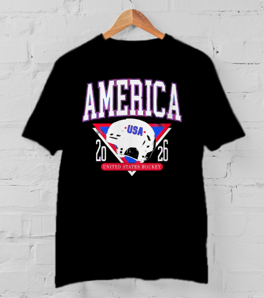 America USA Hockey 2026 United States Helmet T-Shirt