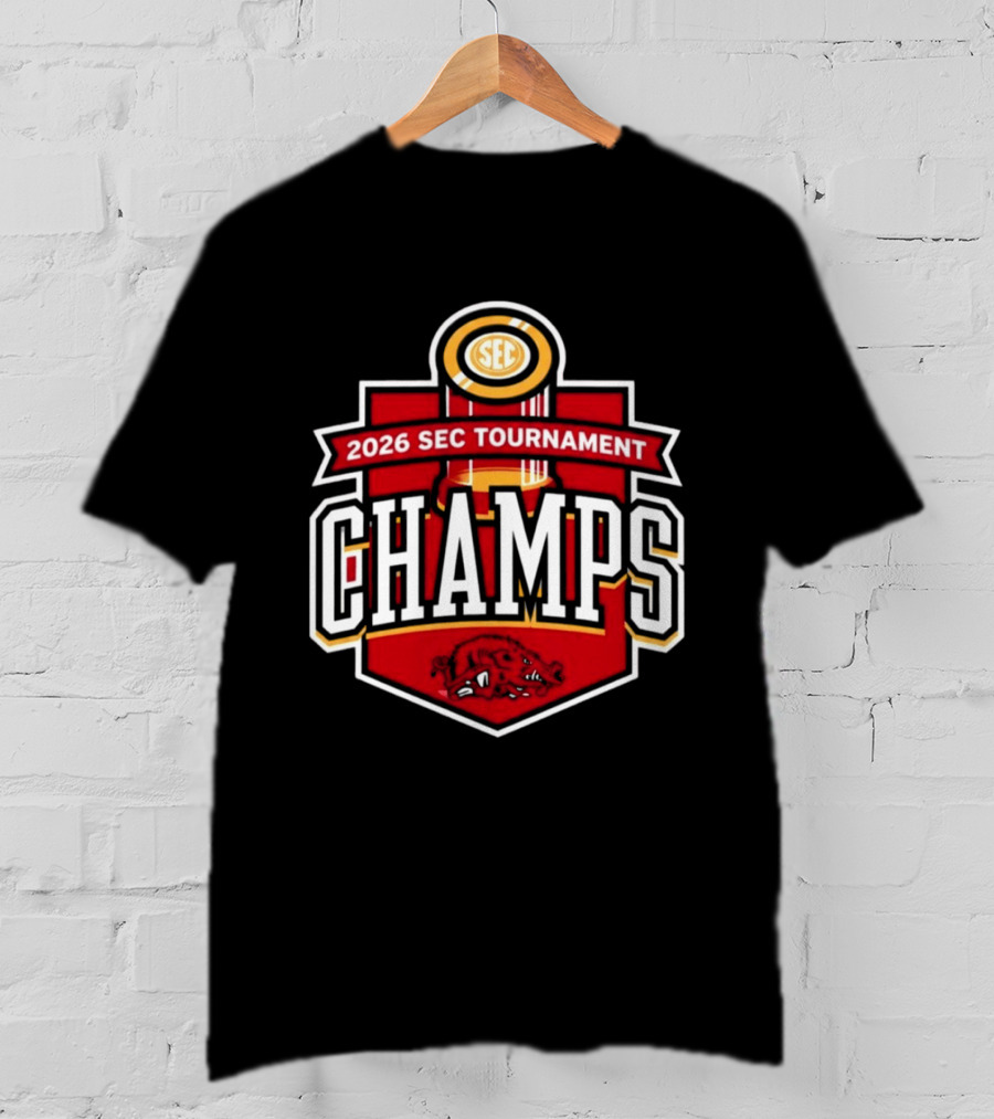 2026 SEC Tournament Champs Arkansas Men's Basketball T-Shirt