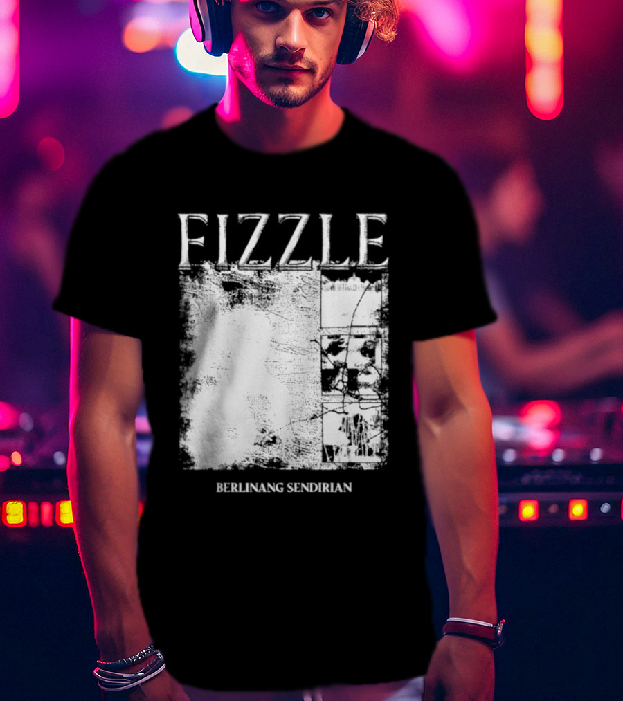 Fizzle Berlinang Sendirian Indie Rock Music T-Shirt