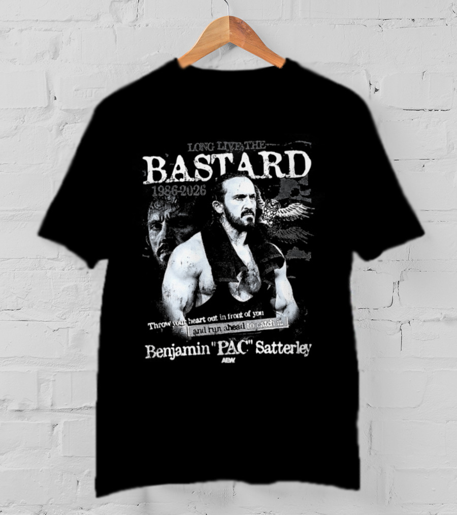 Benjamin PAC Satterley Bastard 1986 2026 Throw Your Heart In Front T-Shirt