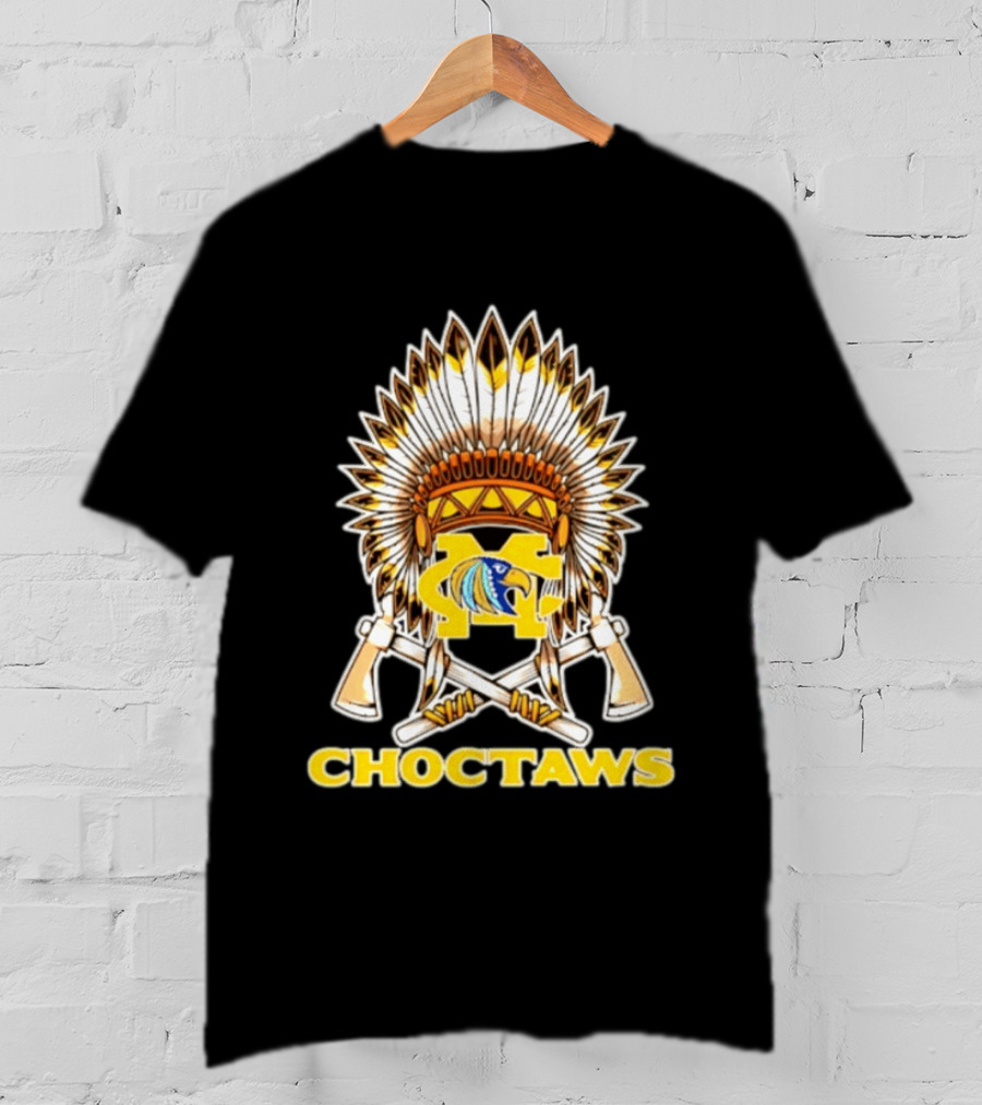 Choctaws MC Eagle Headdress Tomahawks Feathered Headdress T-Shirt