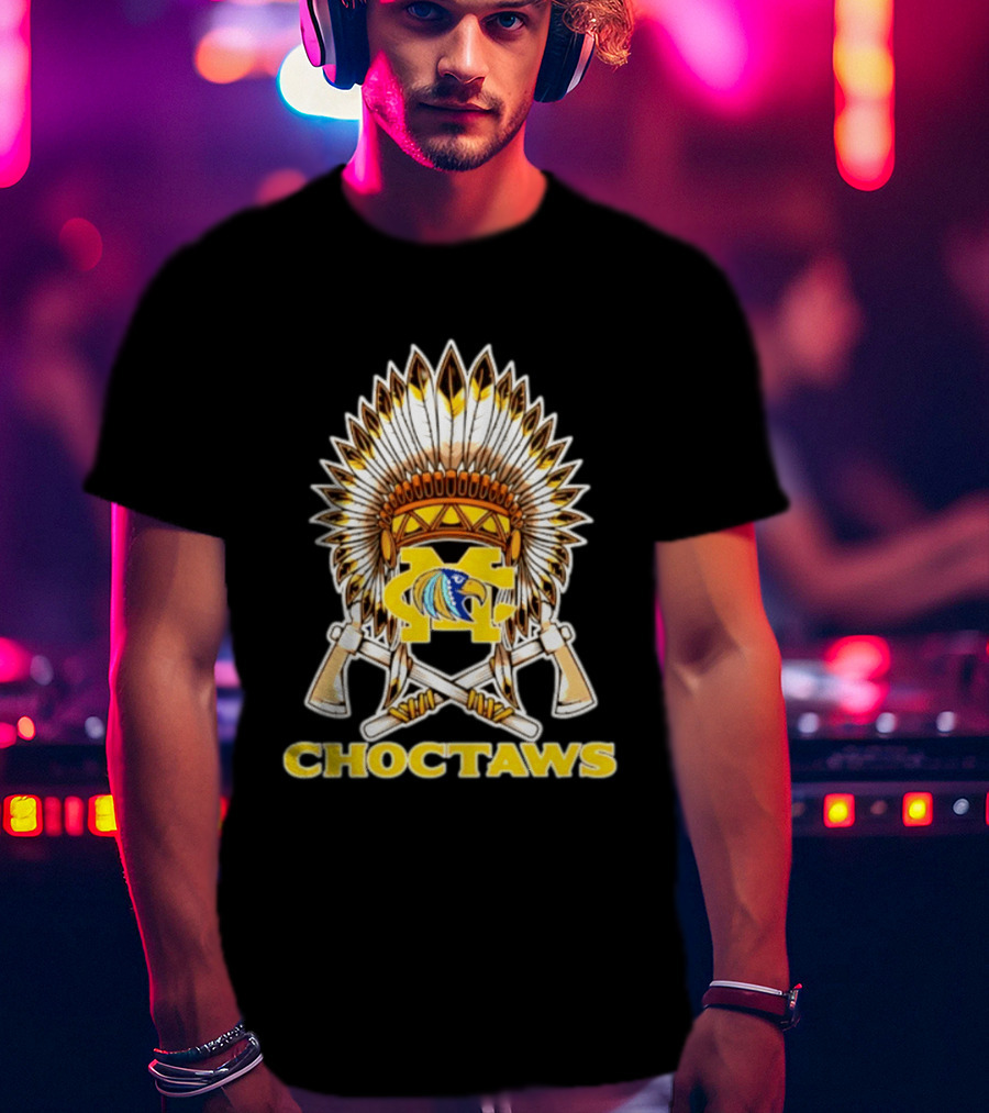 Choctaws MC Eagle Headdress Tomahawks Feathered Headdress T-Shirt
