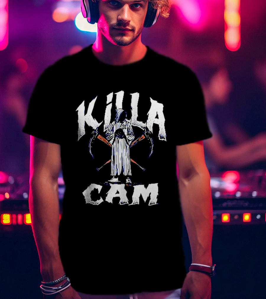 Killa Cam Grim Reaper Baseball Bat Crossed Scythes 2 T-Shirt