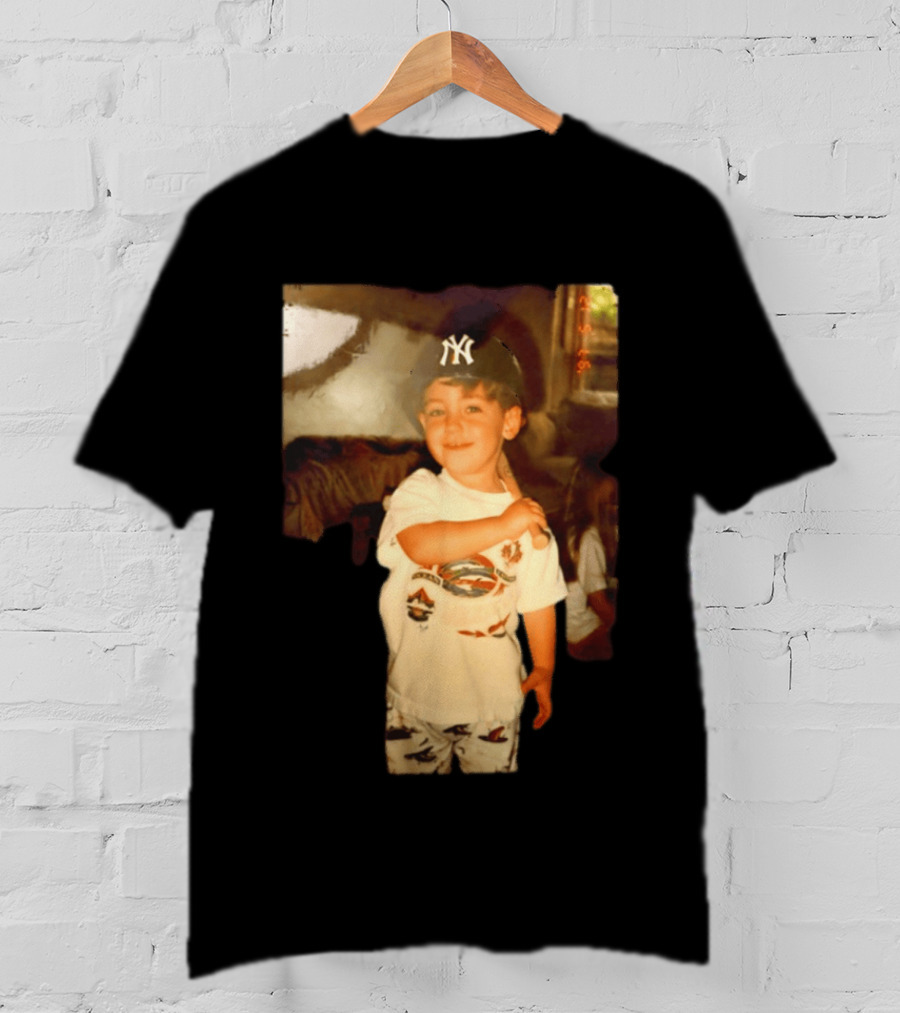 Cody Bellinger Young Yankee Fan Childhood Photo New York Yankees Cap T-Shirt