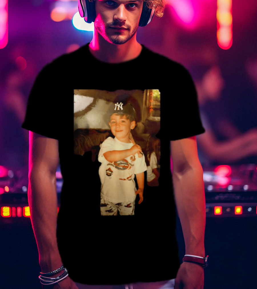 Cody Bellinger Young Yankee Fan Childhood Photo New York Yankees Cap T-Shirt
