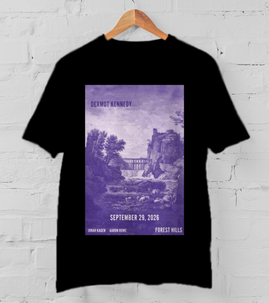 Dermot Kennedy Forest Hills September 29 2026 Jonah Kagen Aaron Rowe T-Shirt
