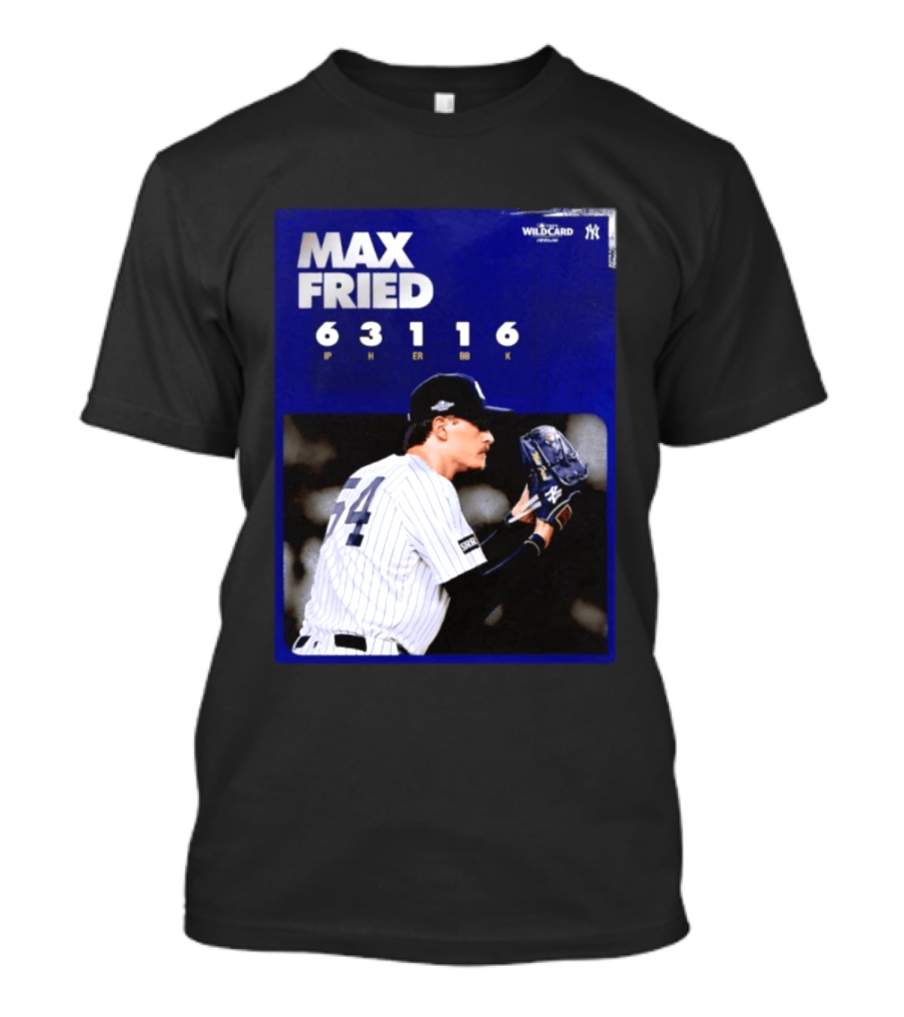 Max Fried 2026 Wild Card New York Yankees Pitching Stats T-Shirt