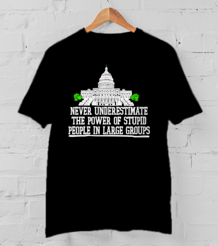 Never Underestimate The Power Of Stupid People In Large Groups Capitol Building T-Shirt