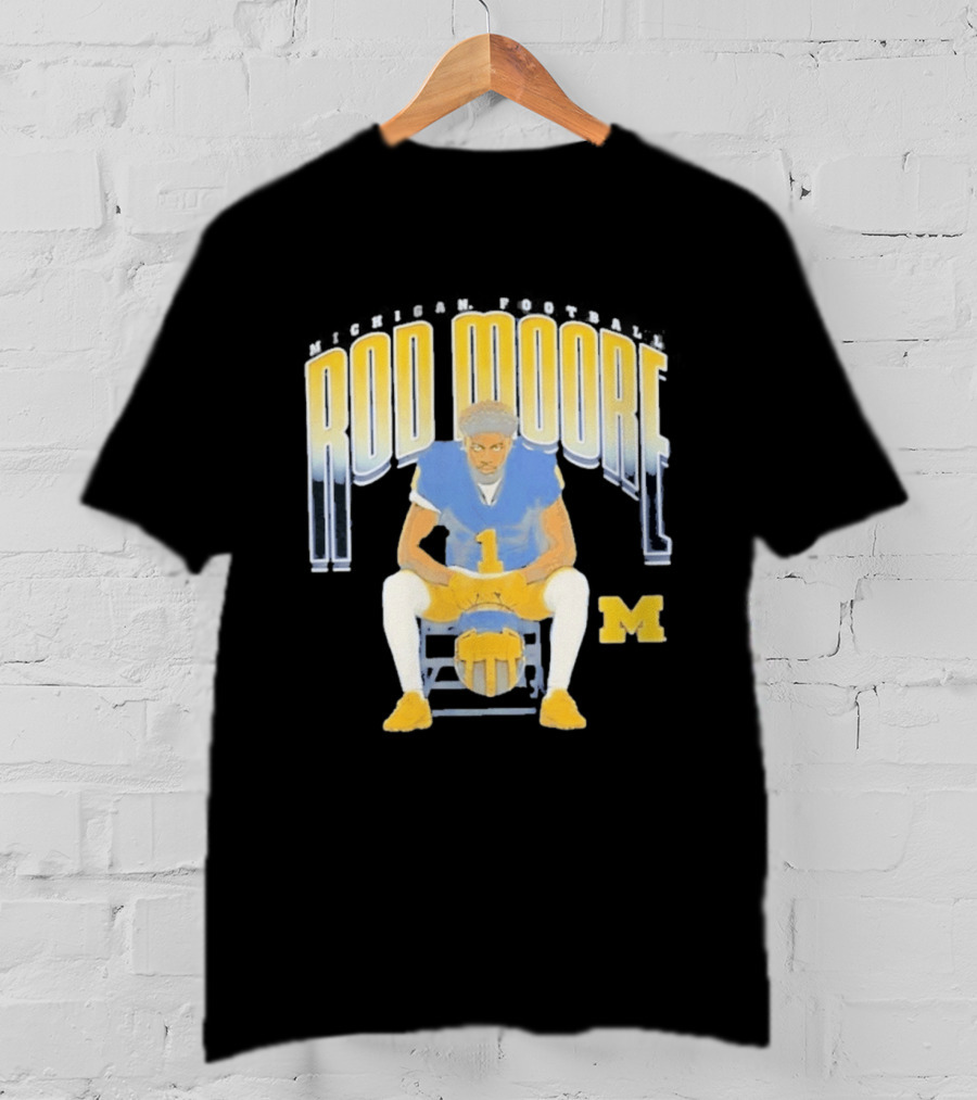 Rod Moore Michigan Wolverines Football Number 1 Player M T-Shirt