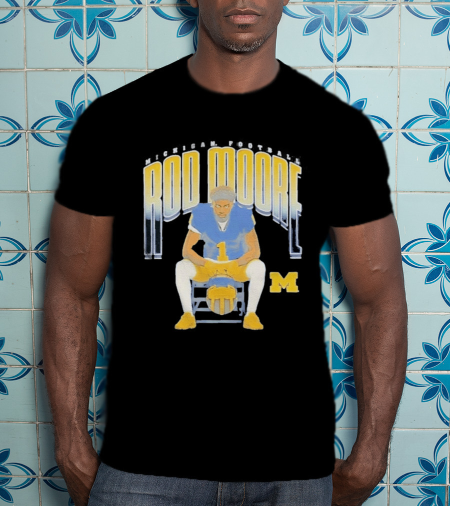 Rod Moore Michigan Wolverines Football Number 1 Player M T-Shirt