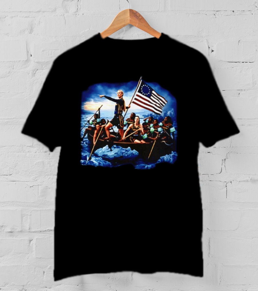 Sophie Cunningham Caitlin Clark Historical Crossover Crossing The Delaware Basketball T-Shirt
