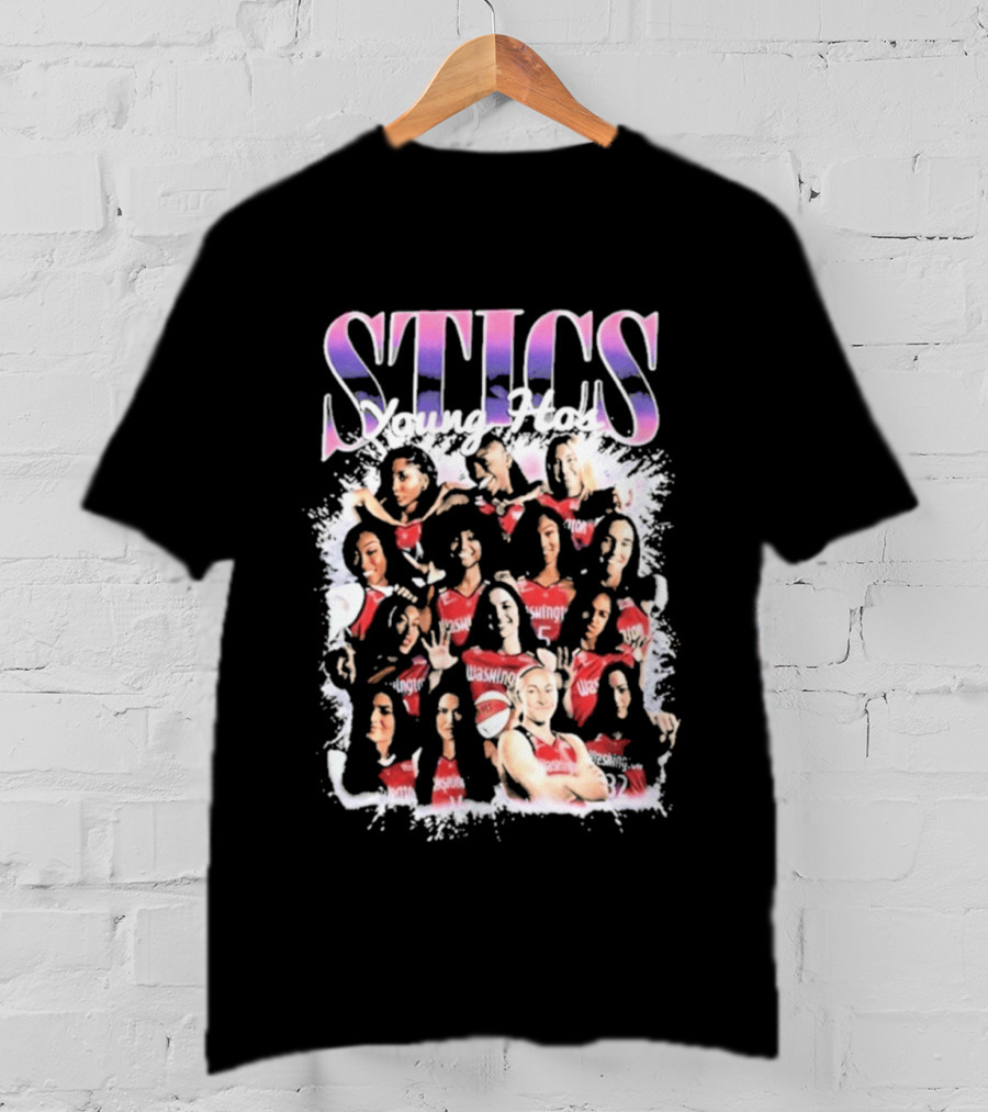 STICS Young Hos Washington Mystics Sports Team Collage T-Shirt