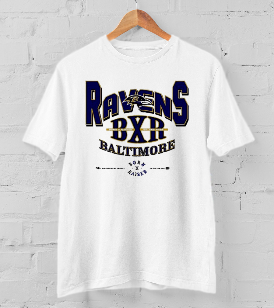 Ravens BXR Baltimore Born X Raised On The Turf T-Shirt