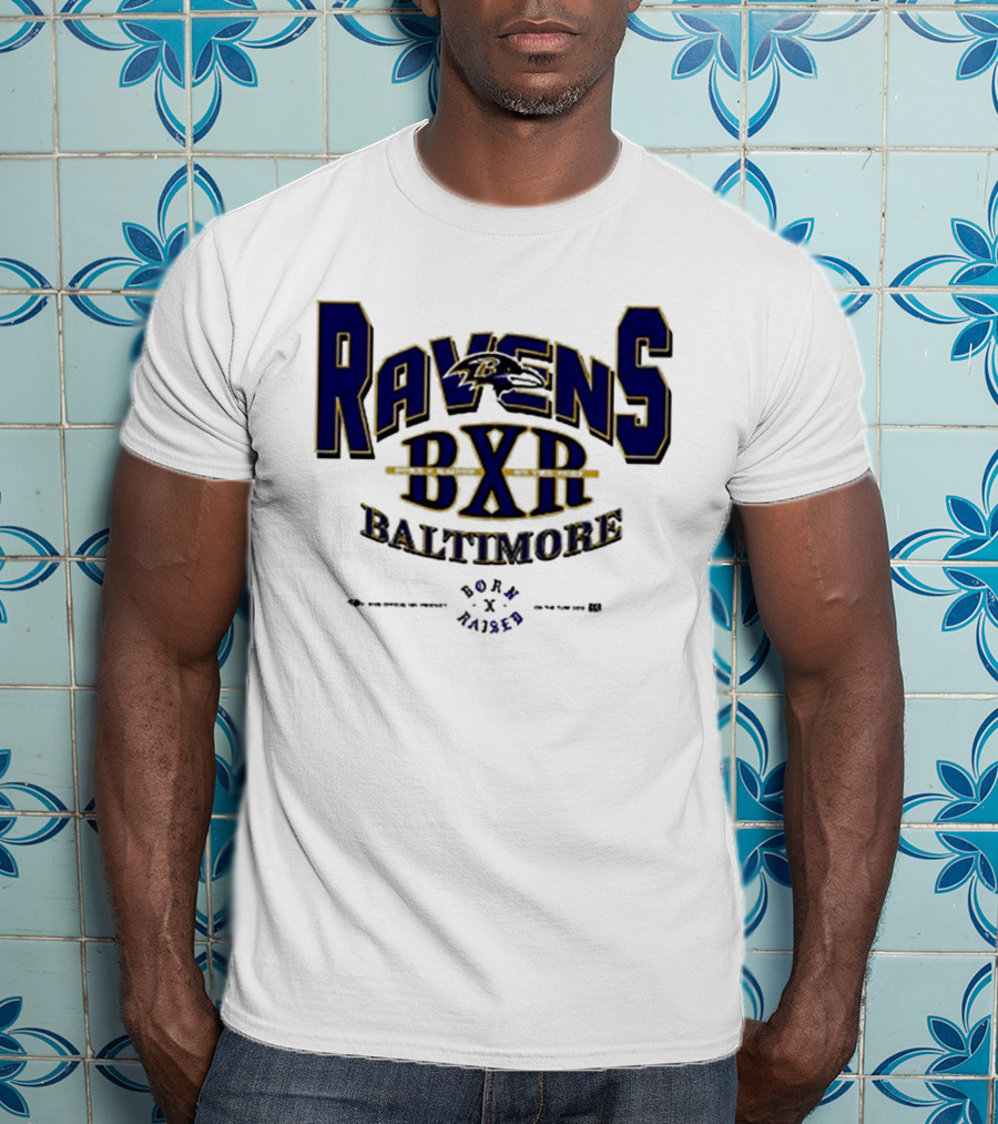 Ravens BXR Baltimore Born X Raised On The Turf T-Shirt