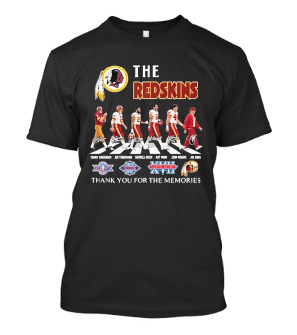 The Redskins Legends Abbey Road Thank You For The Memories Super Bowl Seasons T-Shirt