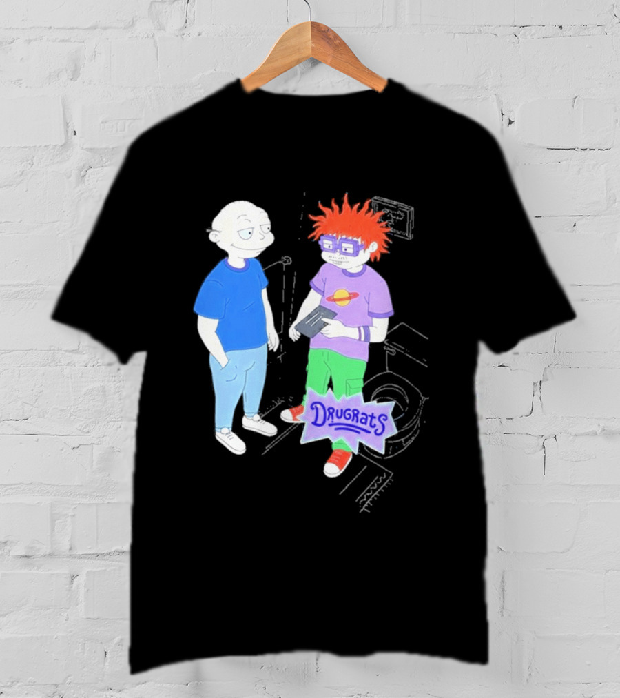 Tommy And Chuckie Drugrats Parody With Cartoon Characters T-Shirt