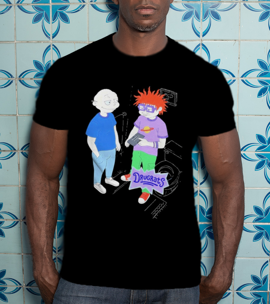 Tommy And Chuckie Drugrats Parody With Cartoon Characters T-Shirt