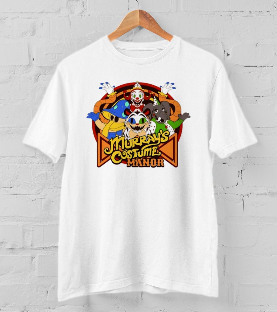 HEX X FNaF Secret Of The Mimic 2 Murray's Costume Manor With Clown And Animal Characters T-Shirt