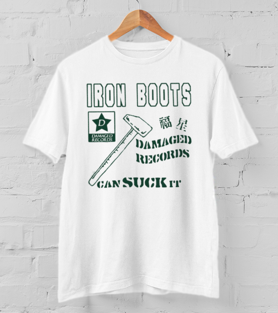 Iron Boots Damaged Records Star Hammer Can Suck It T-Shirt