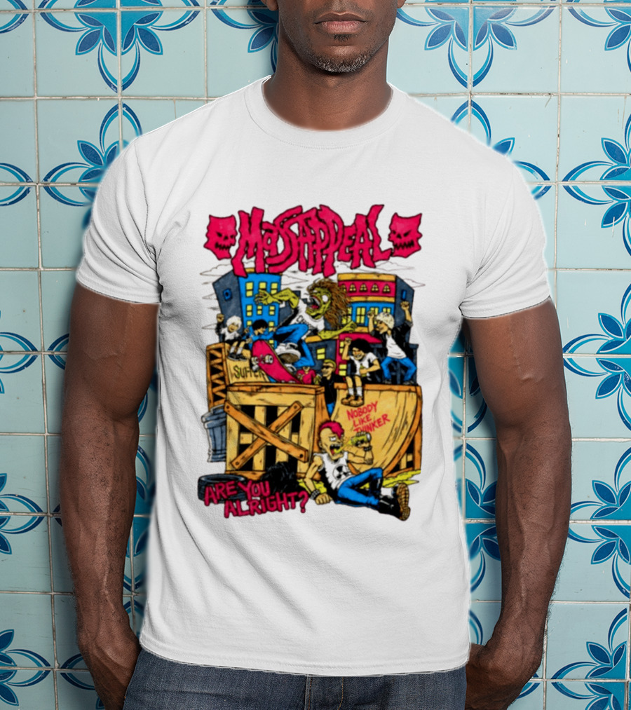 Massappeal Are You Alright Nobody Like Thinker Suffer Skateboarding Scene T-Shirt