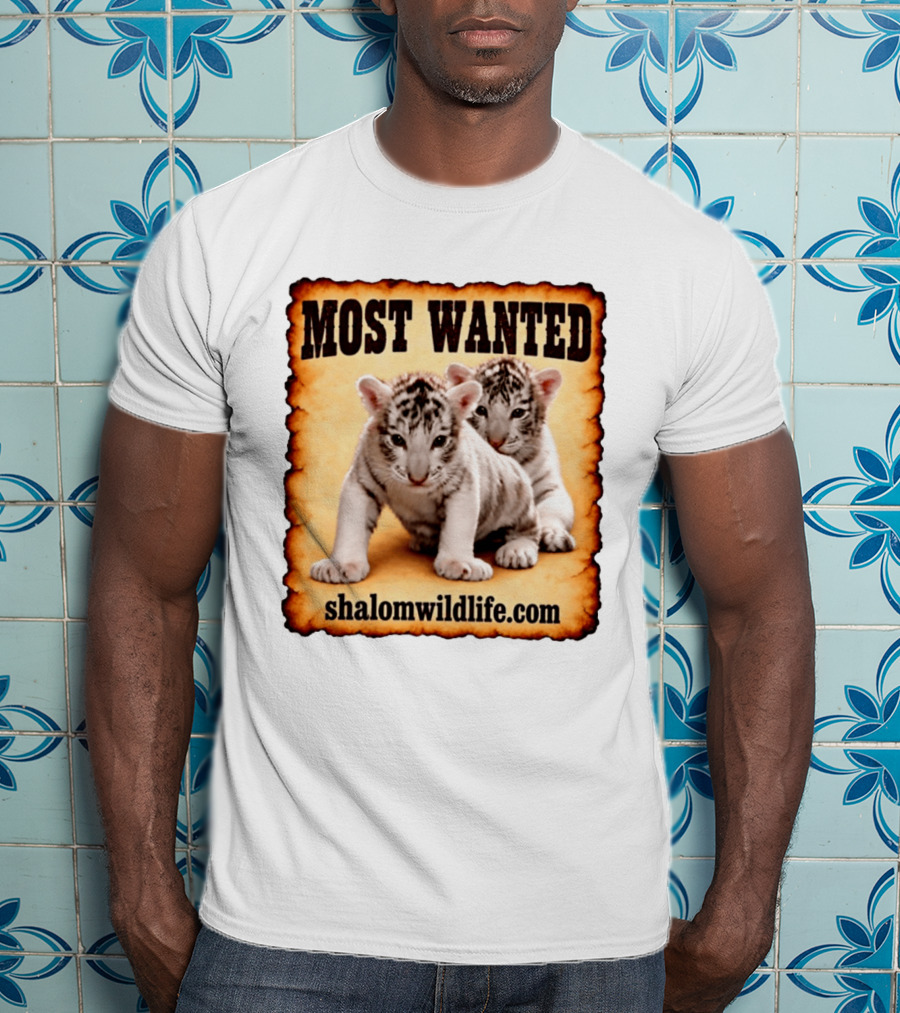 MOST WANTED White Tiger Cubs Shalom Wildlife T-Shirt