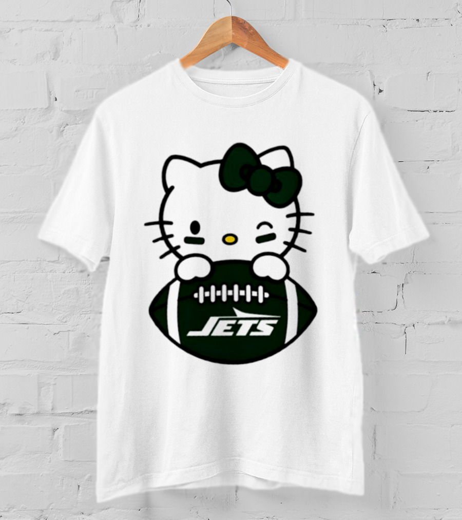 New York Jets Hello Kitty Football 2026 Season Collaboration T-Shirt