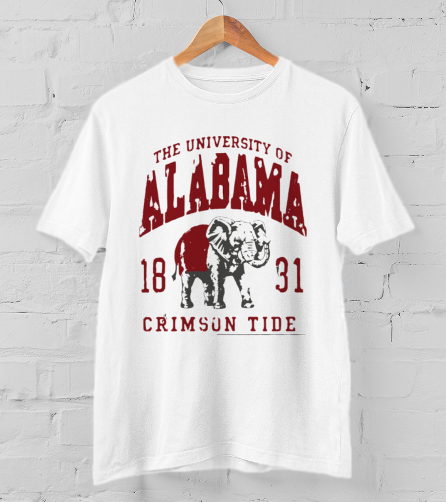 The University Of Alabama 1831 Crimson Tide Elephant T-Shirt