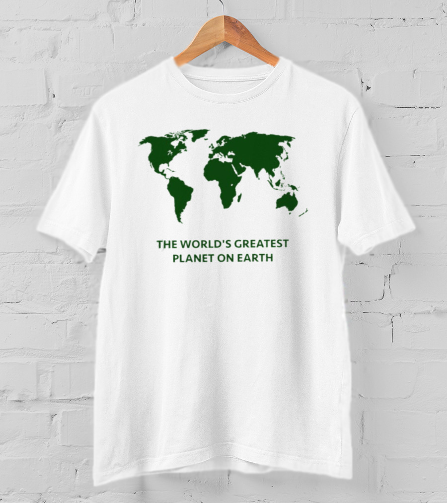 The World's Greatest Planet On Earth World Map T-Shirt
