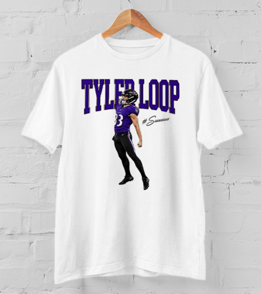 Tyler Loop Baltimore Football Player Celebration T-Shirt