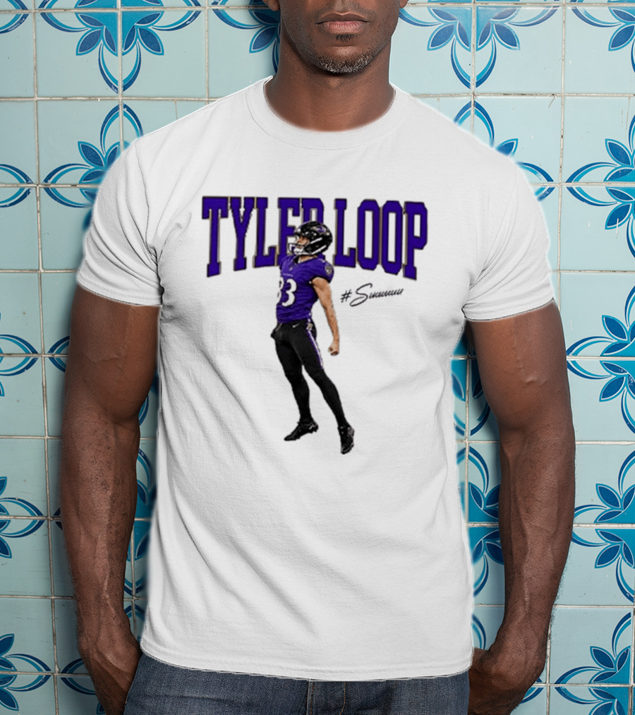 Tyler Loop Baltimore Football Player Celebration T-Shirt